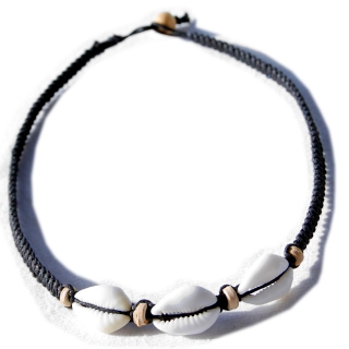 Seestern Halskette Modeschmuck aus Kauri Muscheln & Holzperlen /106