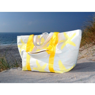 SEESTERN groe stabile Baumwoll Canvas Strandtasche Beachbag Bade Trage Tasche /2002