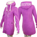 SEESTERN Damen Kapuzen Fleecejacke 2WegeZipper Fleecemantel Fleece Sweatj.XS-4XL /1426 od_wt S