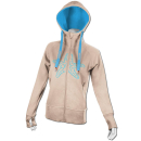 SEESTERN Damen Kapuzen Sweat Shirt Jacke Pullover Zip Hoody Sweater Gr.XS-XXL /1420 Beige XS