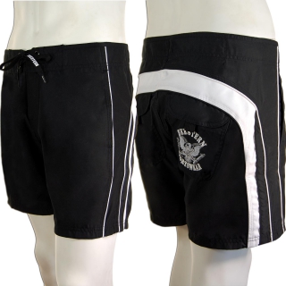 SEESTERN Herren Boardshorts kurzeVersion mitTaschen Surfshorts Badeshorts XS-3XL /1644 Schwarz M