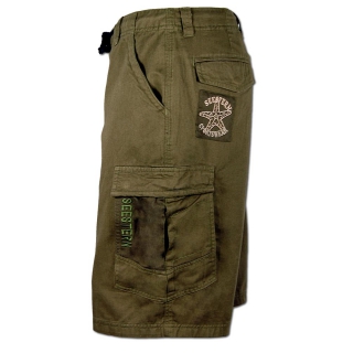 SEESTERN Herren Walkshorts Cargo Shorts Bermuda Kurze Hose Short Creme oderOlive Grn M