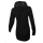 SEESTERN Damen Kapuzen Fleecejacke 2WegeZipper Fleecemantel Fleece Sweatj.XS-4XL /1726 Schwarz_gy M