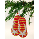 Sandalen Weihnachtsbaum Christbaum Schmuck Weihnachtsdeko Surfing Xmas/1415-16 1 Stück_1416