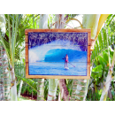 Seestern Deko Holz Wandbild im Vintage Sixties Surf Look...