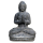 Buddha Garten Statue 43 cm Hindu Asia Deko Figur Steinguss  für innen & außen schwarz antik /1885