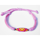 SEESTERN Armband / Armbänder mit Metal Surfboard Design Modeschmuck/1802-06 5er Pack  Hellblau / Rosa_5 Stueck