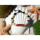 SEESTERN Armband / Armbänder mit Kauri Muschel Design, Muschel Modeschmuck/005.bg Beige_1 Stueck