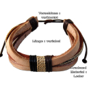 Seestern Armband / Armbänder Echtleder Band Leder Modeschmuck /1012 Beige_1 Stueck