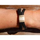 Seestern Armband / Armbänder Echtleder Band Leder Modeschmuck /1012 Schwarz_1 Stueck