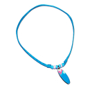 Seestern Halskette Modeschmuck mit Surfboard Nylon Anhänger 2,5 cm variables Halsband /1585 Hellblau_ 1 Stueck