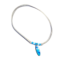 Seestern Halskette Modeschmuck mit Surfboard Nylon Anhänger 2,5 cm variables Halsband /1587 Hellblau_ 1 Stueck