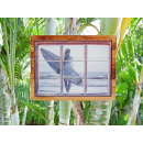 Seestern Deko Holz Wandbild im Vintage Sixties Surf Look...