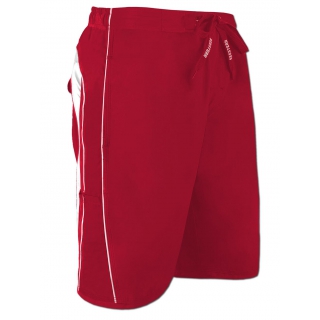 SEESTERN Herren Boardshorts Badeshorts mit Gummizug hinten& Eingrifftaschen XS-3XL /1744 Rot S