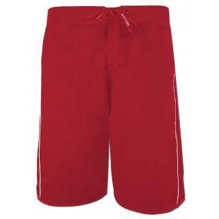 SEESTERN Herren Boardshorts Badeshorts mit Gummizug hinten& Eingrifftaschen XS-3XL /1744 Rot S