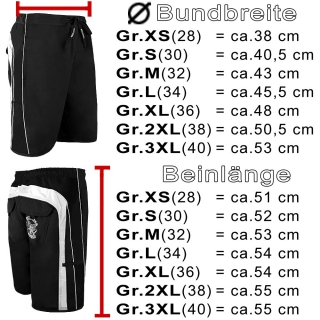 SEESTERN Herren Boardshorts Badeshorts mit Gummizug hinten& Eingrifftaschen XS-3XL /1744 Rot S