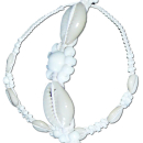 Seestern Halskette Modeschmuck aus Kauri Muscheln & geflochtenem Halsband/116 Weiss_ 1 Stueck