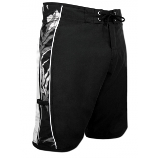 SEESTERN Herren Boardshorts Surfshorts Boardshort Surf Shorts Badeshorts XS-3XL mittellang 47-49cm /2043 Schwarz 3XL