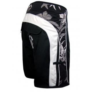 SEESTERN Herren Boardshorts Surfshorts Boardshort Surf Shorts Badeshorts XS-3XL mittellang 47-49cm /2043 Schwarz 3XL