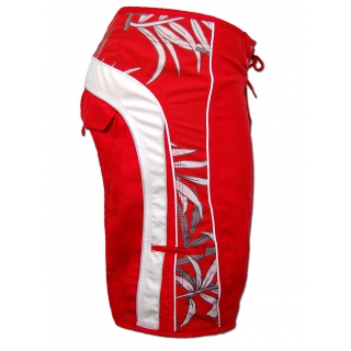 SEESTERN Herren Boardshorts Surfshorts Boardshort Surf Shorts Badeshorts XS-3XL mittellang 47-49cm /2043 Rot S