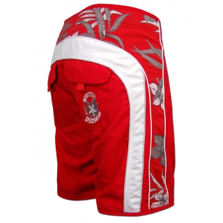 SEESTERN Herren Boardshorts Surfshorts Boardshort Surf Shorts Badeshorts XS-3XL mittellang 47-49cm /2043 Rot S