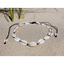 Seestern Halskette Modeschmuck aus Kauri Muscheln Surfer Shell Necklace /2001 Schwarz_1 Stueck