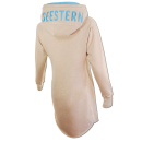 SEESTERN Damen Langes Kapuzen Sweat Shirt Pullover Hoody Sweater Gr.XS-3XL /1525 Creme_Hellblau XL