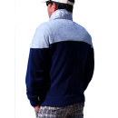 SEESTERN Herren Fleece Jacke mit Stehkragen Pullover Sweater Gr.S-XXL /2149 Blau-Grau L