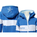 SEESTERN Jungen Kapuzen Sweat Jacke Kapuzen Pullover Hoody Sweater 104-164 /2103_bl_wt Blau melange 146 - 152