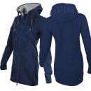 SEESTERN Damen Kapuzen Fleecejacke 2WegeZipper Fleecemantel Fleece Sweatj.XS-4XL /2126.Navy_Grau M