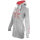 SEESTERN Damen Kapuzen Fleecejacke 2WegeZipper Fleecemantel Fleece Sweatj.XS-4XL /2126.Grau_Rot M