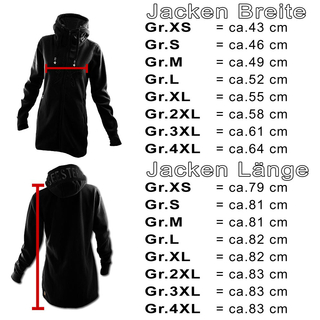 SEESTERN Damen Kapuzen Fleecejacke 2WegeZipper Fleecemantel Fleece Sweatj.XS-4XL /2126.Grau_lb M