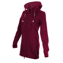 SEESTERN Damen Kapuzen Fleecejacke 2WegeZipper...