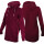 SEESTERN Damen Kapuzen Fleecejacke 2WegeZipper Fleecemantel Fleece Sweatj.XS-4XL /2126.Bordeaux S