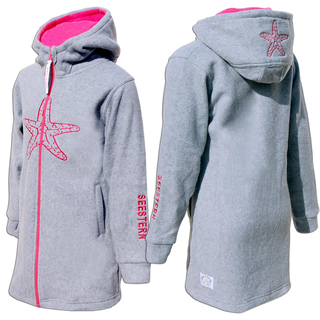 SEESTERN  Kinder Kapuzen Fleecejacke Fleecemantel Fleece Sweatjacke 116-164 /2106.gy_sb 110 - 116