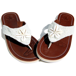 SEESTERN Damen Leder Zehentrenner Zehensandale Zehensteg Sandalen in Gre 36-44 /2229 Wei EUR 42