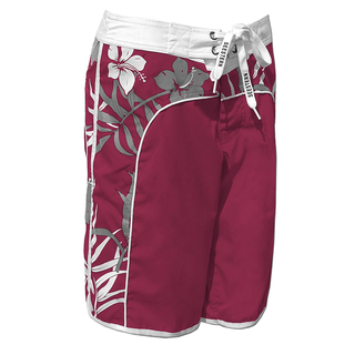 SEESTERN Damen Boardshorts Surfshorts Boardshort Surf Shorts Badehorts XS-4XL /2125 Bordeaux Bambus 3XL