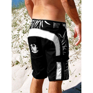 SEESTERN Herren Microstrech Boardshorts Surfshorts Boardshort Badehorts XS-3XL /2343 Schwarz M