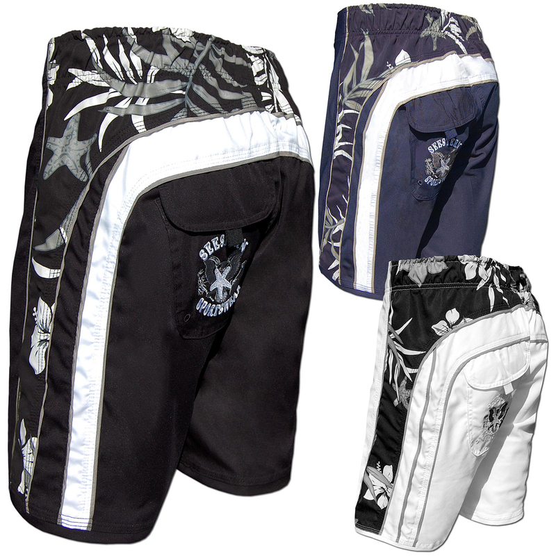 Seestern Sportswear SEESTERN Herren Microstrech Boardshorts m.Gummizug hinten Surfshorts Boardshort Badehorts XS-3XL /2353