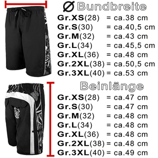 SEESTERN Herren Microstrech Boardshorts m.Gummizug hinten Surfshorts Boardshort Badehorts XS-3XL /2353 Blau S