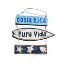 SEESTERN Holzbild Wand Holz Bild Costa Rica Pura Vida...