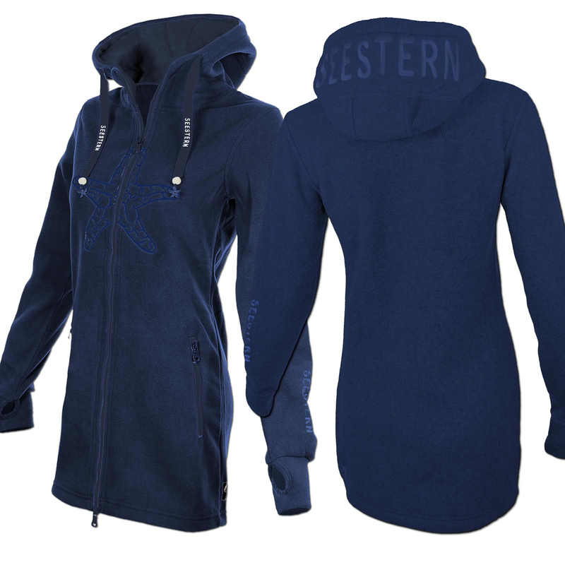 Seestern Sportswear SEESTERN Damen Kapuzen Fleecejacke 2WegeZipper Fleecemantel Fleece Sweatj.XS-4XL /2126.nv_nv