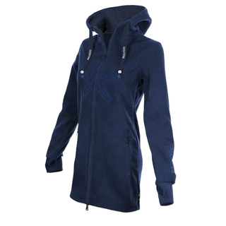 SEESTERN Damen Kapuzen Fleecejacke 2WegeZipper Fleecemantel Fleece Sweatj.XS-4XL /2126.nv_nv Blau 4XL