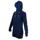 SEESTERN Damen Kapuzen Fleecejacke 2WegeZipper Fleecemantel Fleece Sweatj.XS-4XL /2126.nv_nv Blau XS