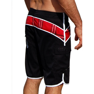 SEESTERN SPORTSWAER Herren Microstrech Boardshorts Surfshorts Boardshort Badehorts XS-3XL /2430 Schwarz XL