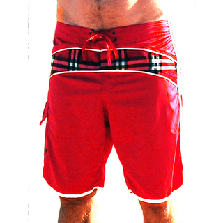 SEESTERN SPORTSWAER Herren Microstrech Boardshorts Surfshorts Boardshort Badehorts XS-3XL /2430 Rot 3XL