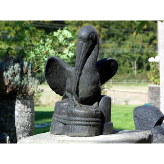 Seestern Homedeko Pelikan Garten Statue Figur Skulptur 50 cm Steingu fr innen & auen /2481