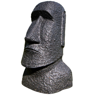 Moai Osterinsel Garten Statue Figur Skulptur Hhe: 64 cm Poly/Steingu f.innen & auen /1888