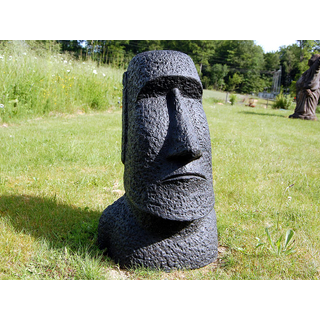 Moai Osterinsel Garten Statue Figur Skulptur Hhe: 64 cm Poly/Steingu f.innen & auen /1888