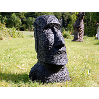 Moai Osterinsel Garten Statue Figur Skulptur Hhe: 64 cm Poly/Steingu f.innen & auen /1888